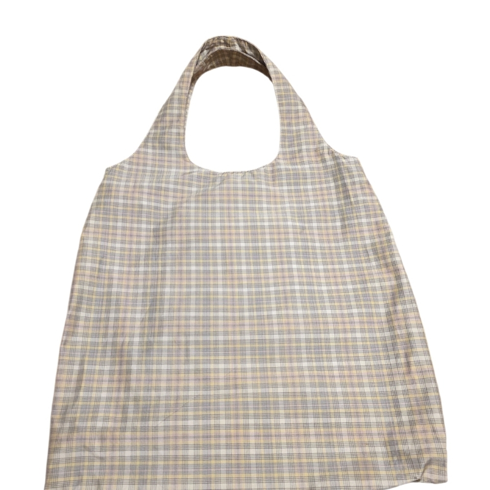 COS Multicolor Checked Shopper Tote Bag Plaid Minimalist Slouchy EUC - Picture 10 of 14